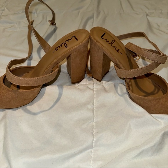 Lulus Camel Ankle Wrap Pumps - Picture 3 of 4